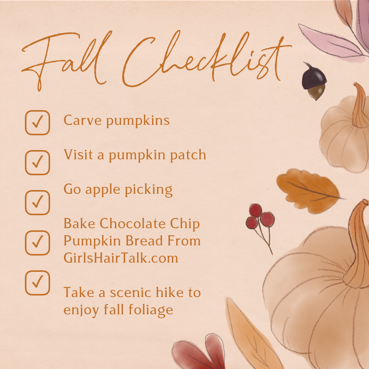 fall check list